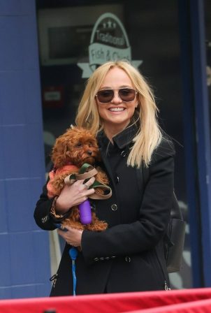 Emma Bunton - Spotted with her pet dog at Heart radio in London