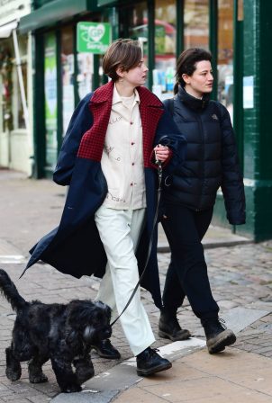 Emma Corrin - Out and about in London