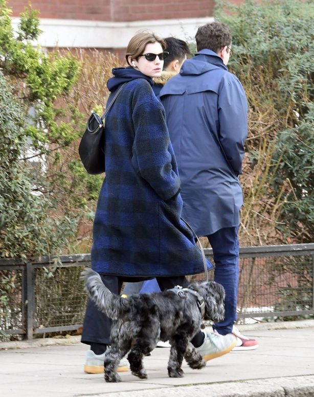 Emma Corrin - Seen walking her dog in North London