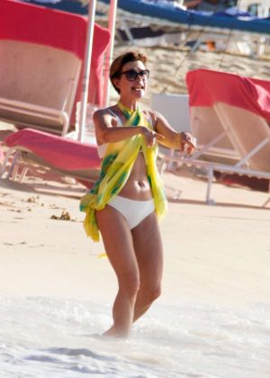 Emma Forbes in Bikini at the beach in Barbados