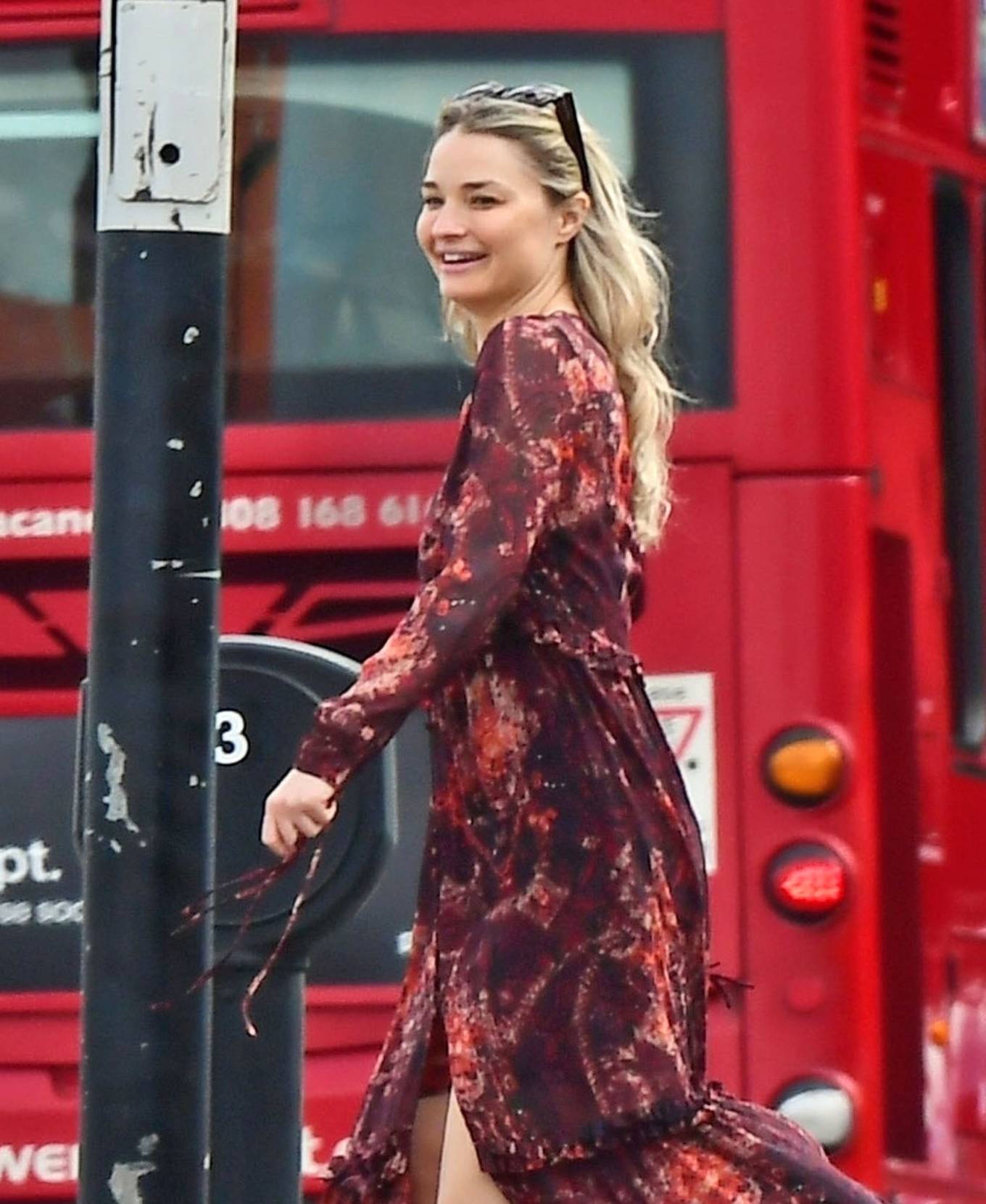 Emma Rigby walked the dog out in Notting Hill