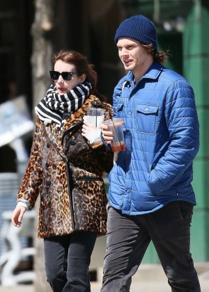 Emma Roberts and Evan Peters out in Soho