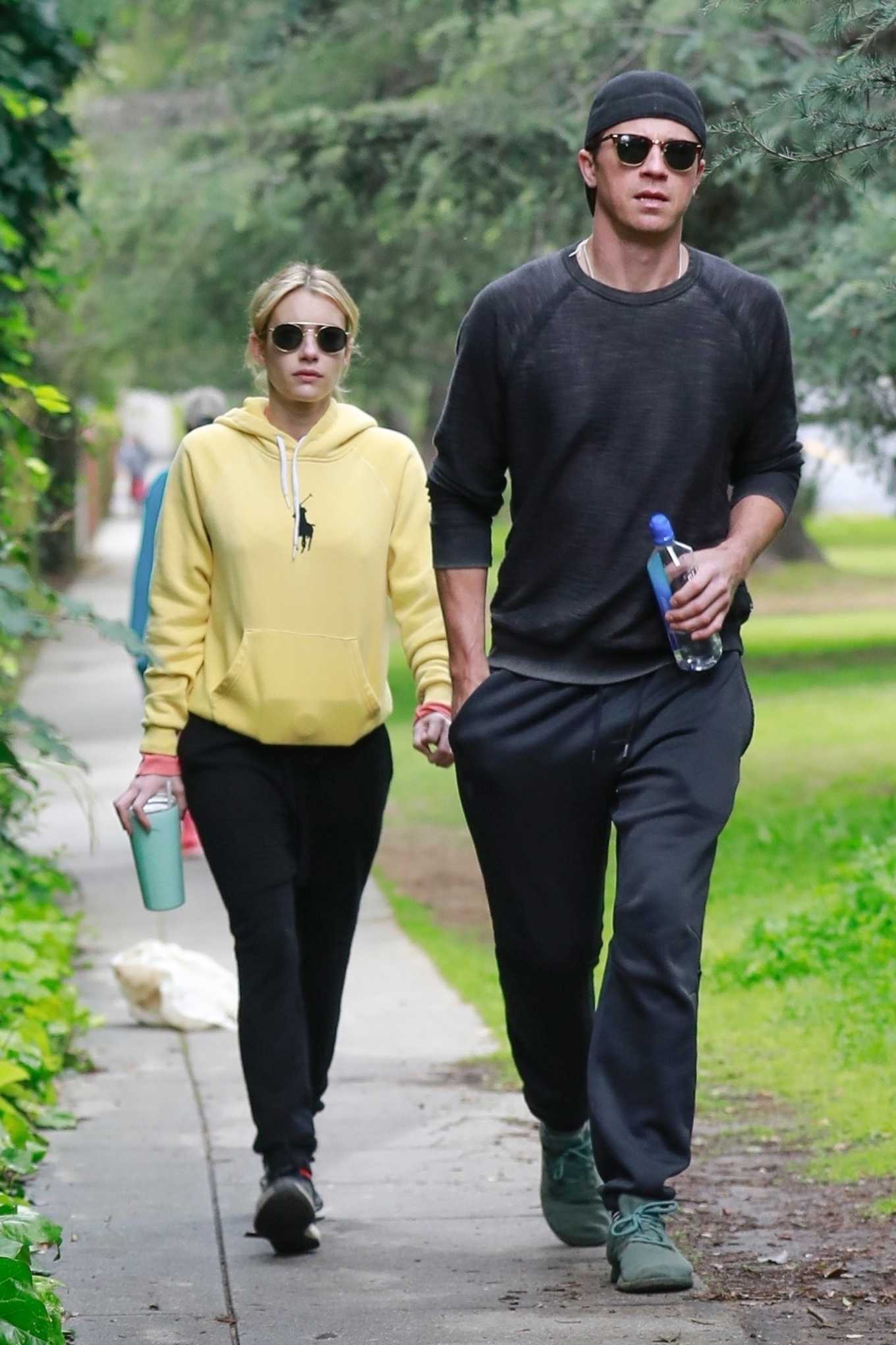 Emma Roberts And Garret Hedlund â€“ Arrive For A Hike On The Hills Of The Griffith Observatory In LA