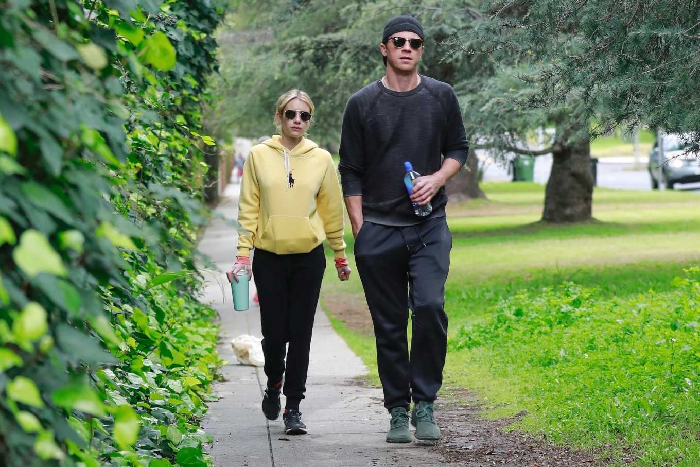 Emma Roberts and Garret Hedlund â€“ Arrive for a hike on the hills of the Griffith Observatory in LA
