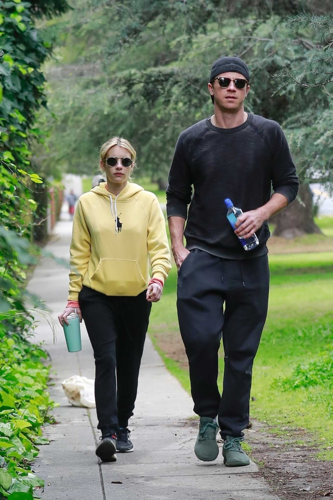 Emma Roberts and Garret Hedlund â€“ Arrive for a hike on the hills of the Griffith Observatory in LA