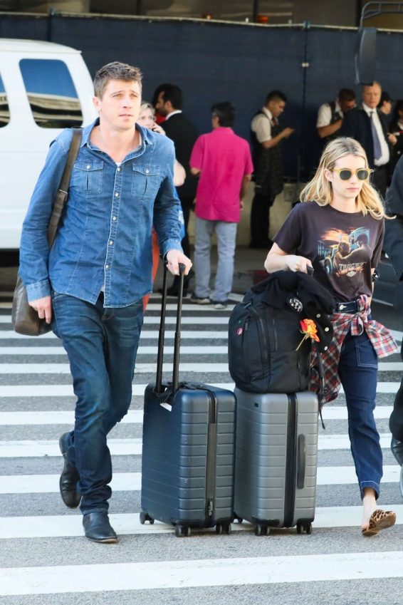 Emma Roberts and Garrett Hedlund - Arrives at LAX International Airport in LA