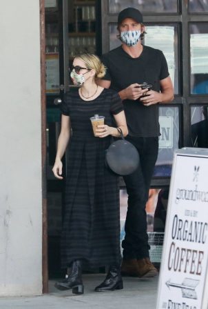 Emma Roberts and Garrett Hedlund at Larchmont Village in Los Angeles