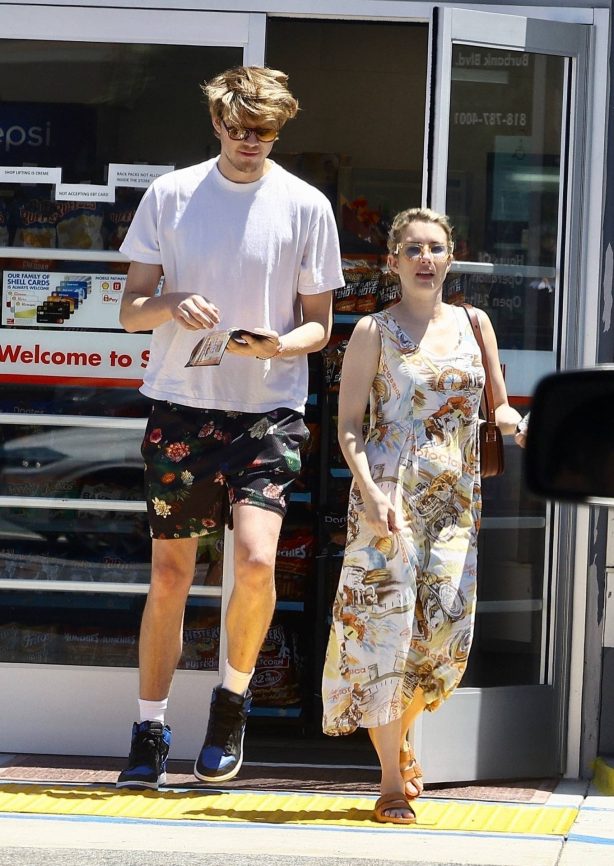 Emma Roberts - And her boyfriend Cody John seen shopping together at Target in Los Angeles