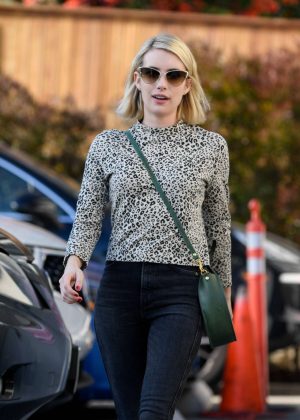 Emma Roberts at a film company office in West Hollywood