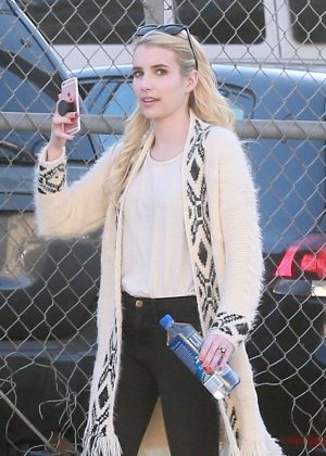 Emma Roberts at a studio in West Hollywood