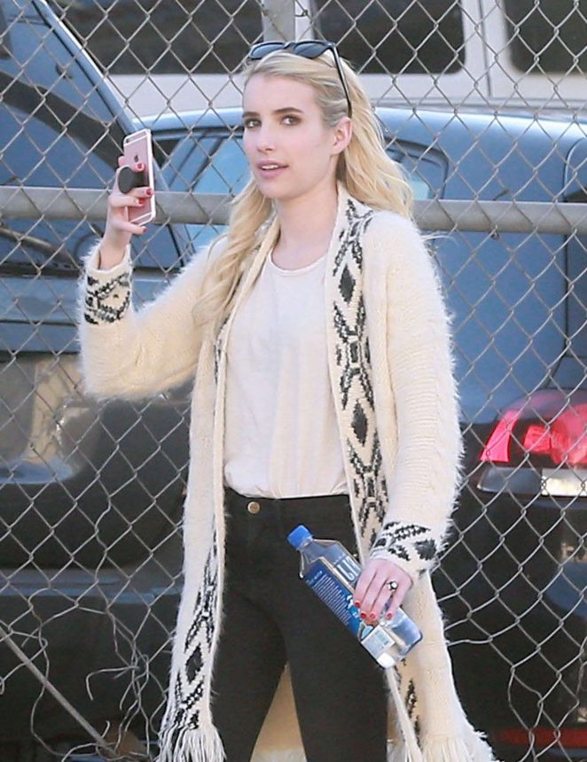 Emma Roberts at a studio in West Hollywood