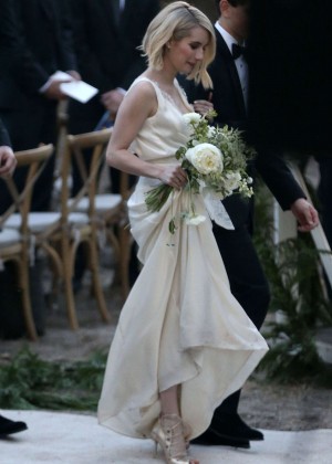 Emma Roberts at Kara Smith Wedding -02 – GotCeleb