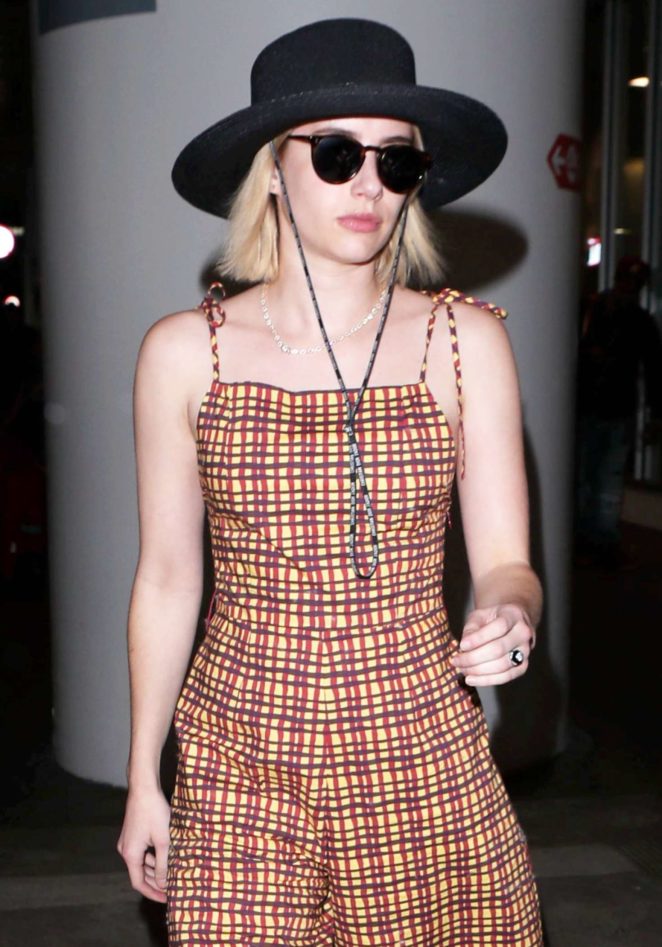 Emma Roberts at LAX International Airport in Los Angeles