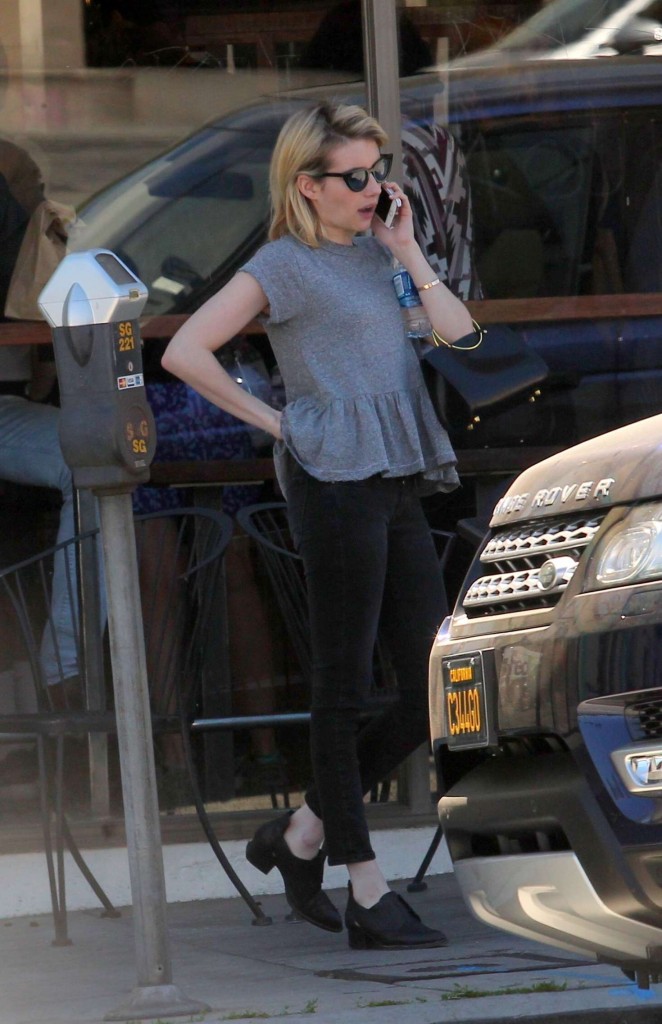 Emma Roberts buys breakfast out in Los Angeles