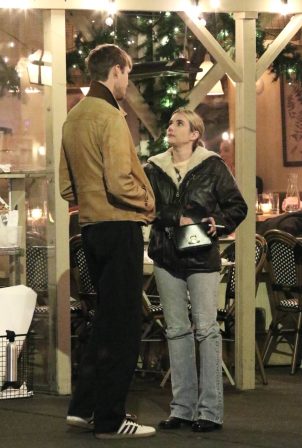 Emma Roberts - Enjoying dinner in Manhattan’s West Village neighborhood