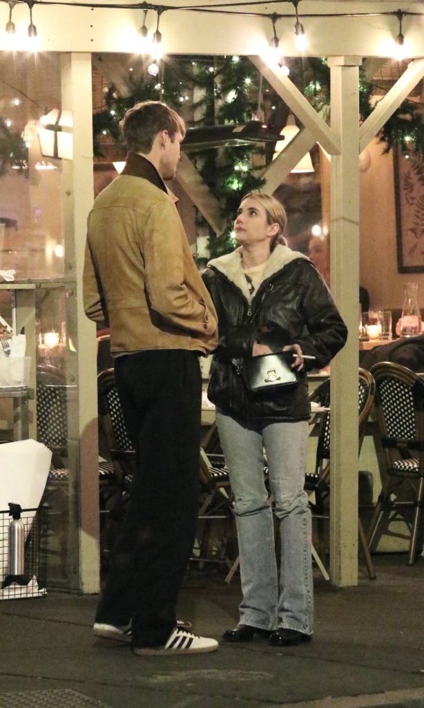Emma Roberts - Enjoying dinner in Manhattan’s West Village neighborhood
