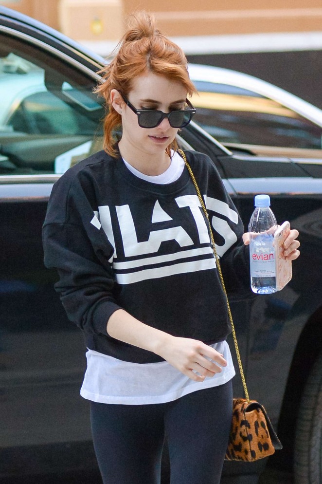 Emma Roberts - Heading to a workout in New York