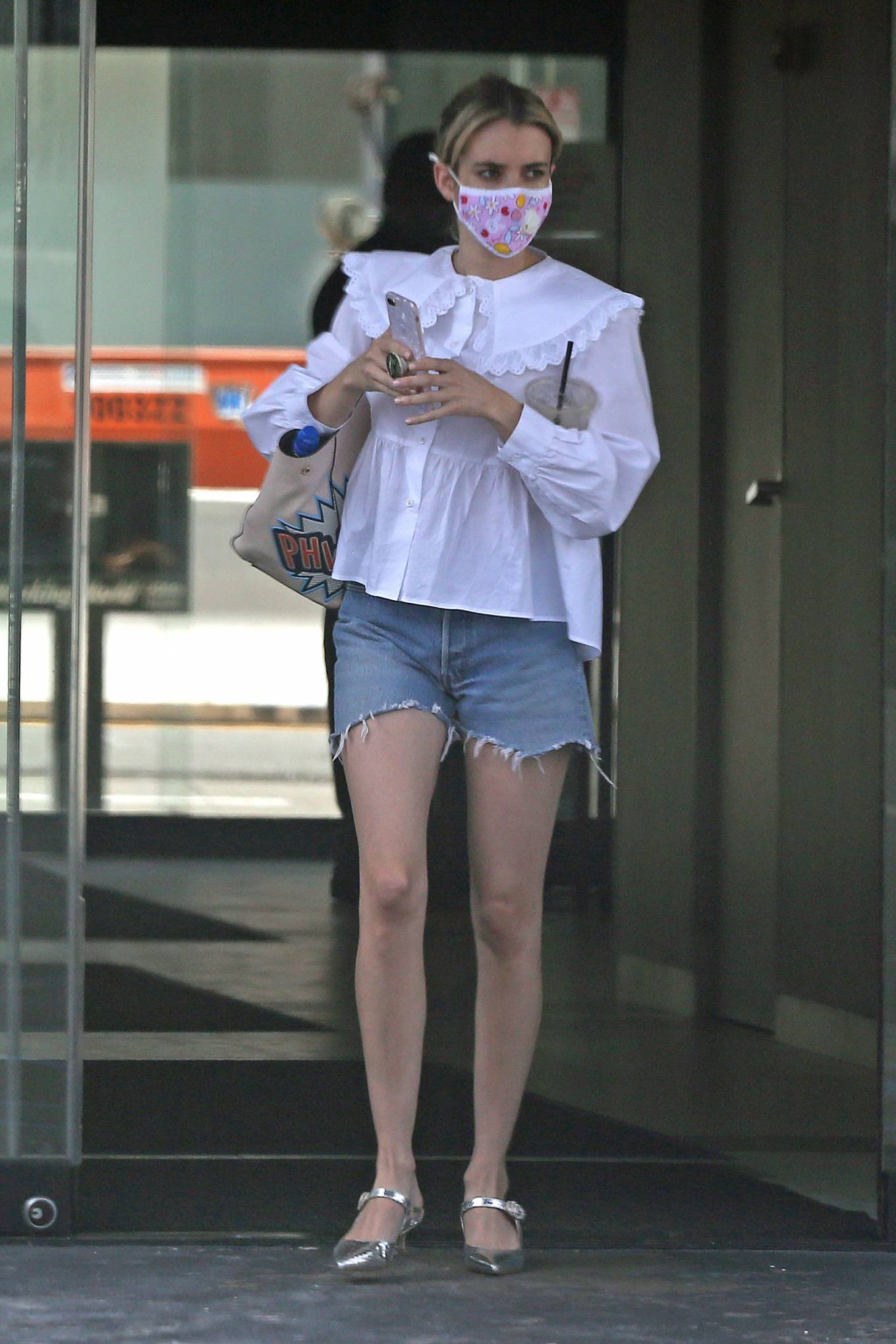 Emma Roberts 2020 : Emma Roberts in Denim Shorts – Out in Los Angeles-07