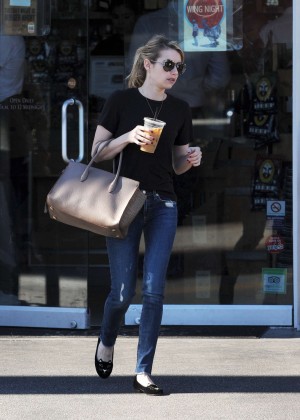 Emma Roberts in Jeans Out in LA
