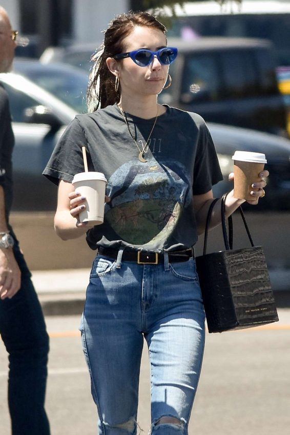 Emma Roberts - In jeans out in Los Angeles