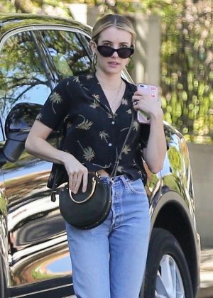 Emma Roberts in Jeans - Out in Los Feliz
