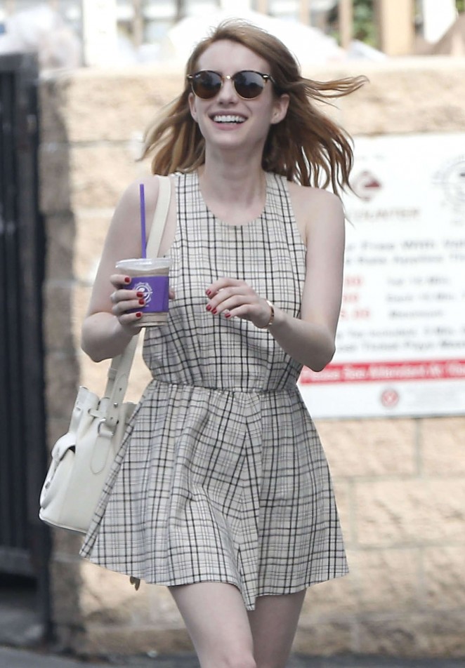 Emma Roberts in Short Dress out in Los Angeles