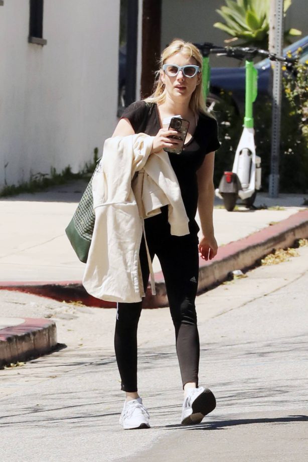 Emma Roberts - Is seen after a workout in Los Angeles