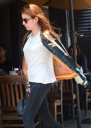 Emma Roberts - Leaves Kings Road Cafe in Los Angeles