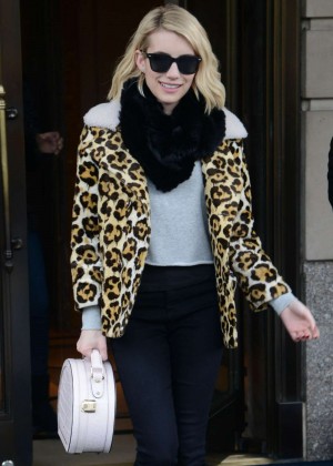 Emma Roberts - Leaves Ritz-Carlton in New York