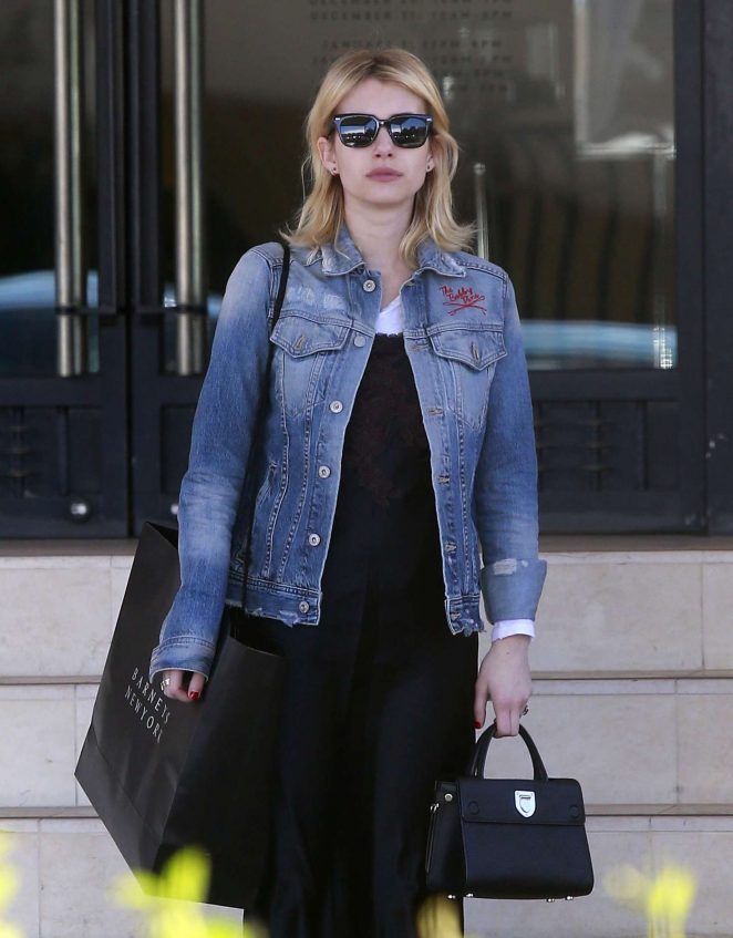 Emma Roberts - Leaving Barneys New York in Beverly Hills