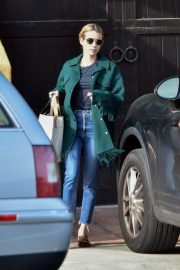 Emma Roberts - Leaving her boyfriend's house in Los Feliz