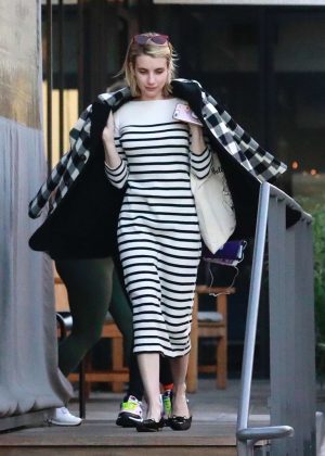 Emma Roberts - Leaving her friend's house in Los Angeles