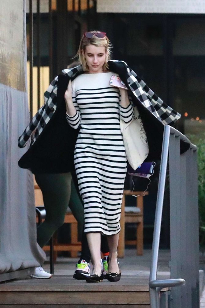Emma Roberts - Leaving her friend's house in Los Angeles