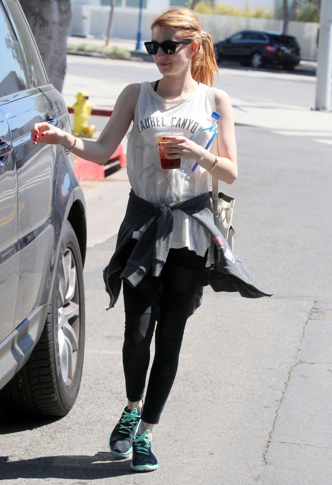 Emma Roberts - Leaving the gym in West Hollywood