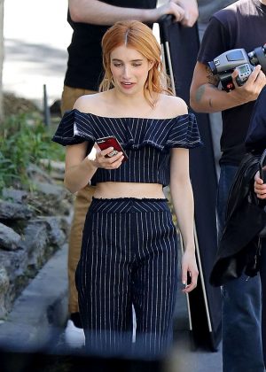 Emma Roberts on a photo shoot in Los Angeles