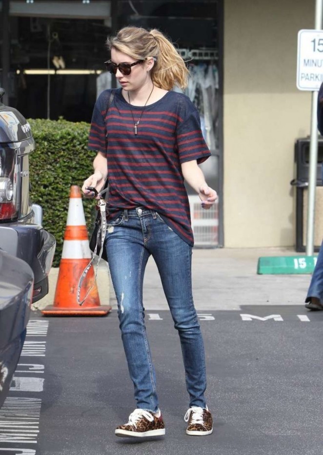 Emma Roberts - Picking up her dry cleaning in West Hollywood