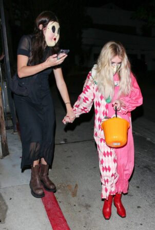 Emma Roberts - puts on her clown suit to party at a Halloween bash in Los Angeles