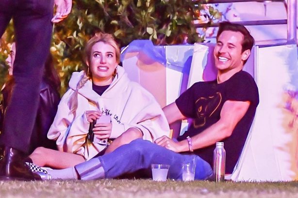 Emma Roberts - Seen with mystery guy at Coachella