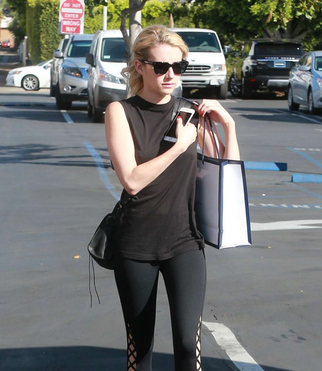 Emma Roberts Shopping at Fred Segals in Los Angeles