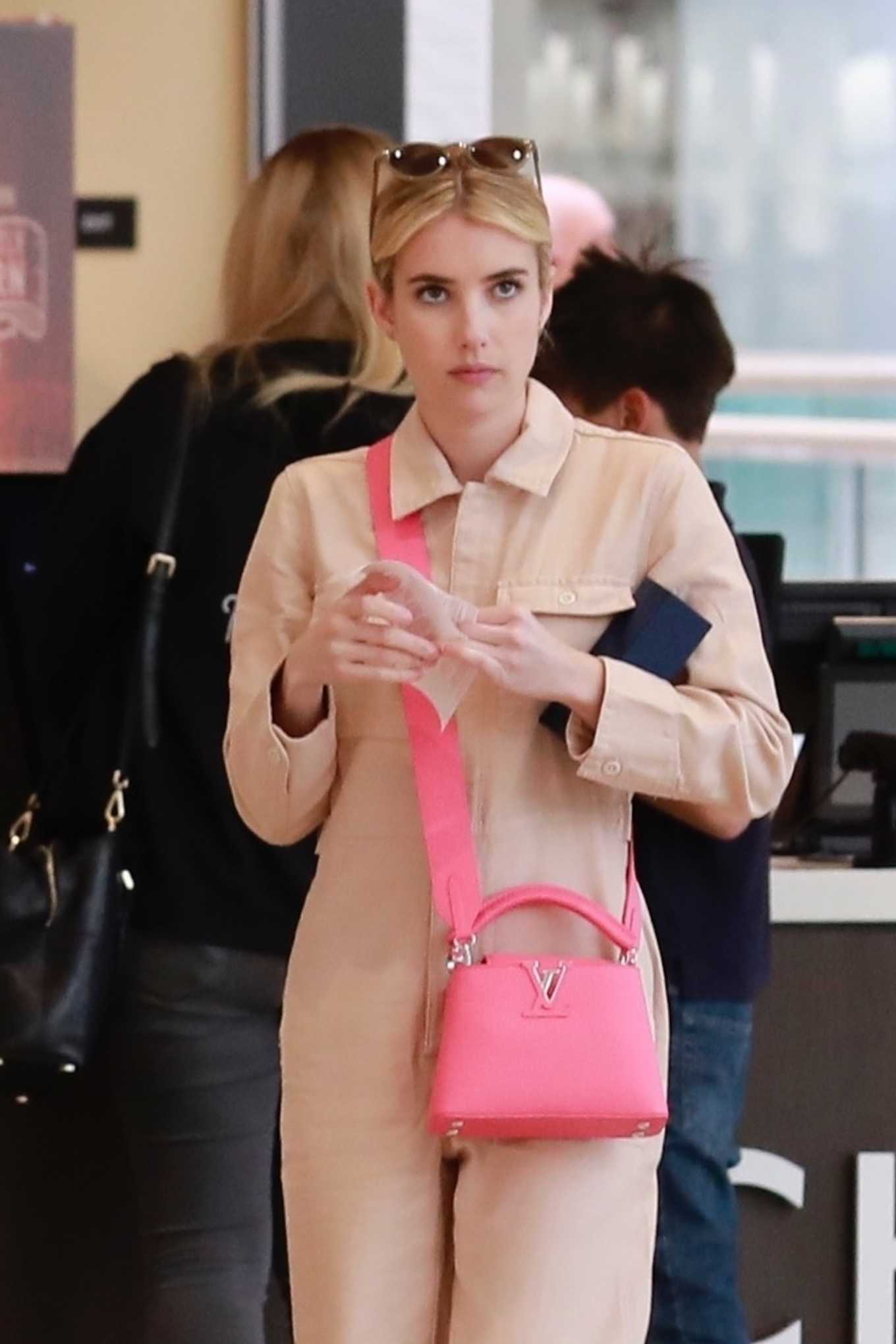 Emma Roberts Donning Narrow White Pink Ballerina While Shopping H&M in  Burbank