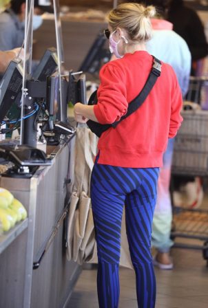 Emma Roberts - Shopping candids at Erewhon Market in West Hollywood