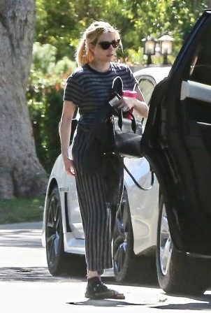 Emma Roberts - Visit a friend in Los Angeles