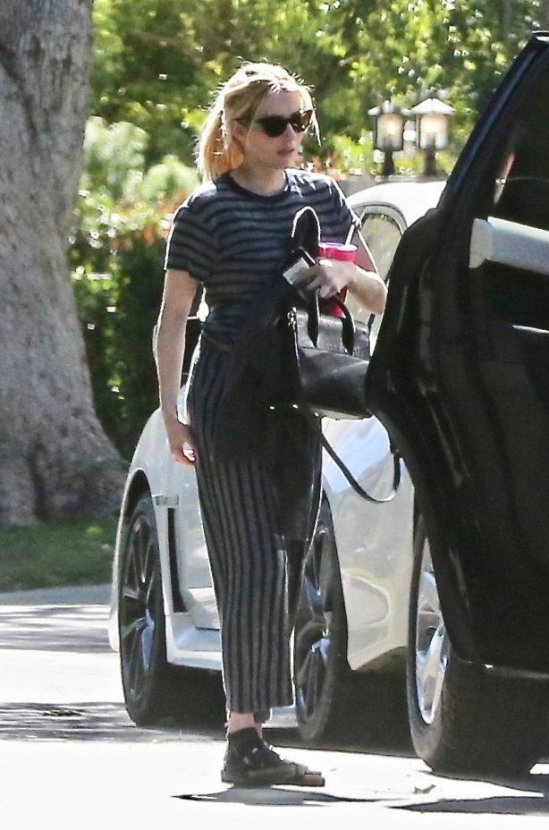 Emma Roberts - Visit a friend in Los Angeles