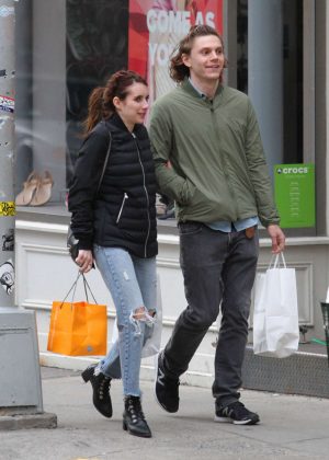 Emma Roberts with boyfriend in NYC