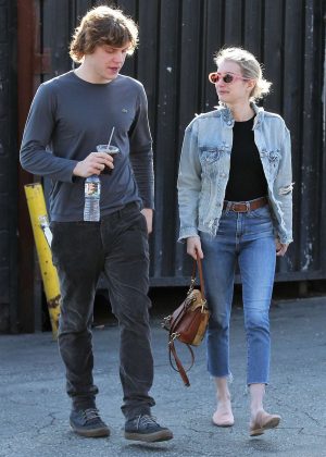Emma Roberts With Evan Peters Out for lunch in Los Feliz
