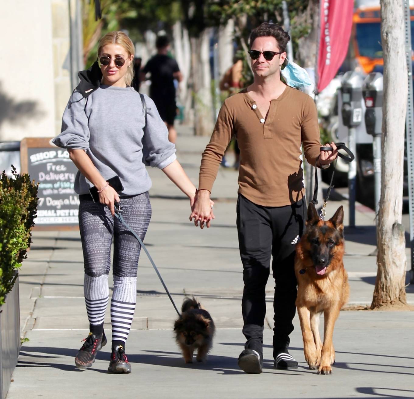 Emma Slater - Takes her dogs out in West Hollywood