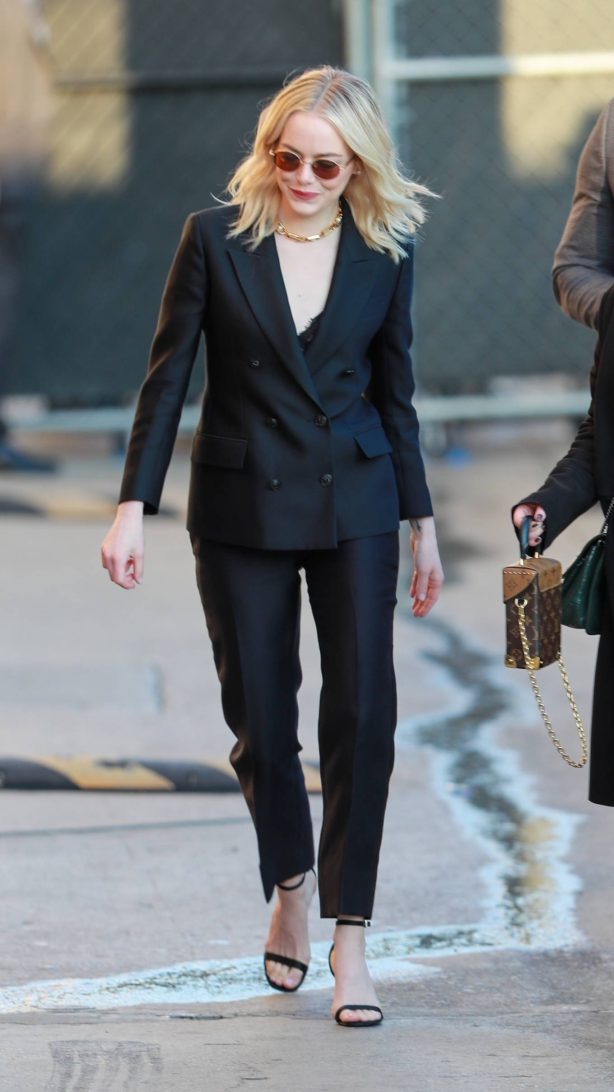 Emma Stone - Arriving for an appearance on Jimmy Kimmel Live in Hollywood