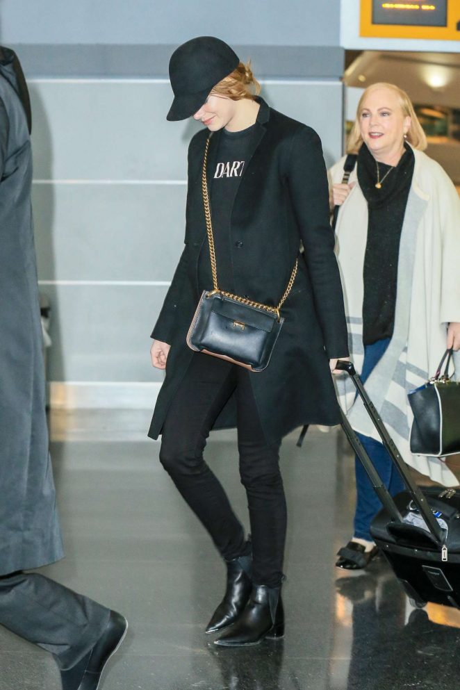 Emma Stone at JFK Airport in New York