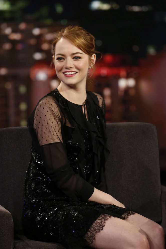 Emma Stone at Jimmy Kimmel Live! in Los Angeles