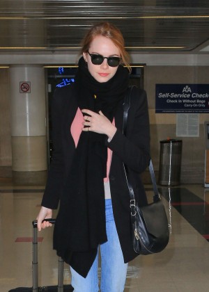 Emma Stone at LAX Airport in Los Angeles